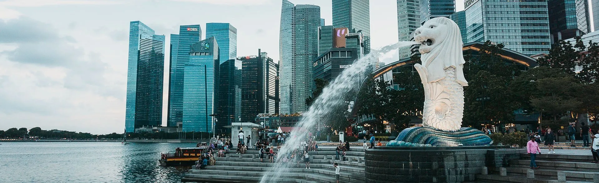 Merlion fountain in Singapore