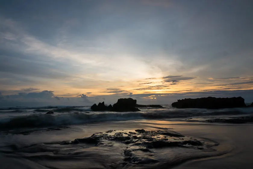 Sunset at Batu Bolong Beach.