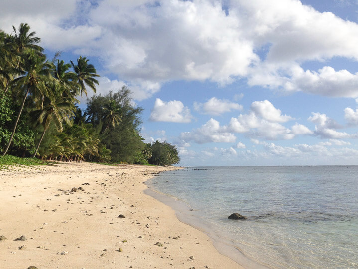 Calm beach in Rarotonga