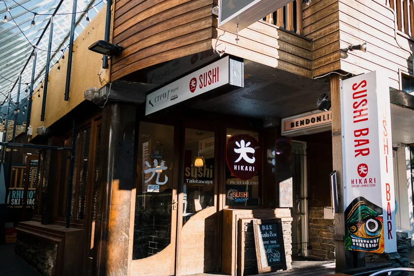 Hikari Sushi Bar in Queenstown.