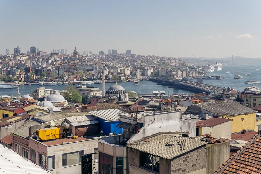 Lalezar rooftop cafe in Istanbul.